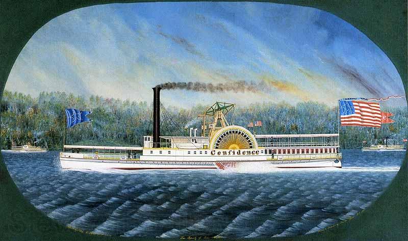 James Bard Confidence, Hudson River steamboat built 1849, later transferred to California